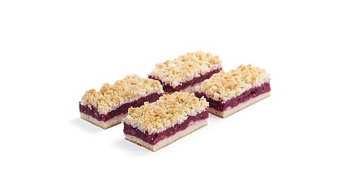 Cherry Butter Crumble Slice