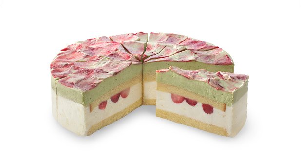 Erdbeer-Matcha-Torte