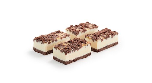 Cheesecake Slice with Chocolate Crumbles